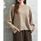 ニット セーター ７Ｇキャメル混ク
