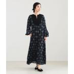 ショッピングマキシ丈 ワンピース ne Quittez pas / ポピープリント ヨーク ワンピース