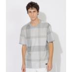 tシャツ 「WEB限定」クレストブリッジチェックパイルTシャツ メンズ