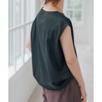 tシャツ バックタックニュアンスフレンチTシャツ レディース