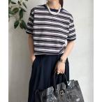 tシャツ マルチボーダーTEE レディース