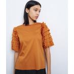 tシャツ フリルスリーブカットソー レディース