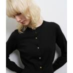 ニット セーター メタルボタンベーシックカーディガン レディース