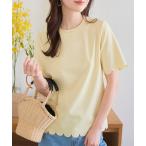 tシャツ スカラップTシャツ レディース