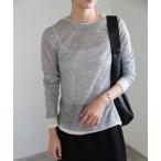 tシャツ フェイクレイヤードシアートップス レディース