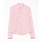「Hollister」 ストライプ柄長袖シャツ M ピンク レディース