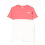 「Hollister」 ワンポイント半袖Tシャツ S レッド メンズ