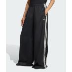 スウェットパンツ ジャージ サテン ワイドレッグパンツ ラッフル スリーストライプス WIDE LEG PANTS / アディダスオリジナルス adi