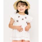 tシャツ 「ジュニア対応」3柄フルーツモチーフ刺繍Tシャツ キッズ 子供服 女の子