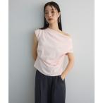 tシャツ ドレープオフショルフレンチ袖Tシャツ レディース