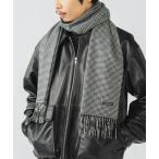 マフラー ウールカシミヤ 千鳥柄 マフラー メンズ レディース