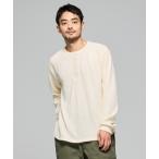 tシャツ ハニカムワッフルヘンリーロンT メンズ