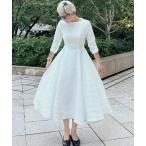 ワンピース 千鳥立体フレアワンピース