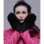 手袋 エコファー付ミトングローブ レディース