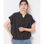 ブラウス シャツ 「洗える」フレンチスリーブスキッパーシャツ(XS〜L) レディース