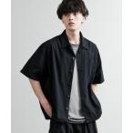 ショッピングレディ 夏 シャツ Audience オーディエンス ピグメントホースクロスドローコードバルーンオープンカラーハーフスリーブシャツ AUD6630 メンズ レディ