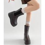 ブーツ 「#防菌」 厚底 プラットフォーム  サイドゴア 消臭 ショートブーツ 2645 レディース