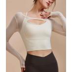 ショッピングスポーツブラ スポーツブラ 「 ammy. / エイミードット 」 長袖 レース トップス ヨガウェア / フィットネス