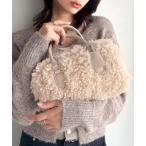 ショッピングハンドバッグ ハンドバッグ 「mily bilet」スタイルに温もりをプラス！キーチャーム使い２WAYボアミニボストンバッグ