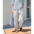 パンツ リネン混イージーパンツ レディース