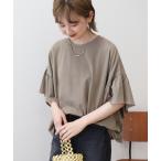 tシャツ バックフリル半袖プルオーバー レディース