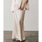 ロング スカート ACETATE LINEN SATIN SKIRT/アセテート