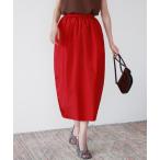 スカート タフタコクーンミモレ丈スカート