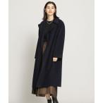 [NANO universe] Пальто Честерфилд 38 темно-синий женский 