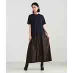 ワンピース タフタ コンビ ワンピース「手洗い可」