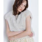 コート アウター 「BLANC」フェイクファーショートベスト レディース