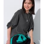tシャツ 「UV/吸水速乾」凹凸素材ねじり袖トップス レディース