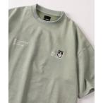 tシャツ 「85」アニマル＆ゴースト ワンポイントサガラ刺繍 カットスウェード 半袖 Tシャツ オーバーサイズ メンズ レディース