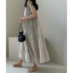 ワンピース 1枚で春 夏コーデが完成するフレンチスリーブティアードワンピース