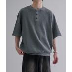 tシャツ ワッフルヘンリーネック半袖Tee メンズ レディース