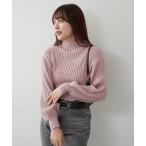 ニット セーター 「シリーズ累計5万枚売れ/レビュー高評価」大人気ボリューム袖リブニット レディース
