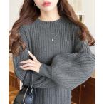 ワンピース ボトルネックニットワンピース