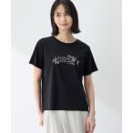ショッピング接触冷感 tシャツ 「接触冷感・UVカット」ALCOLLAGEロゴプリントＴシャツ レディース