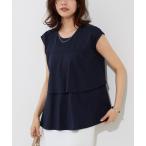 tシャツ ひんやりシルキーティアードフリルカットソー レディース
