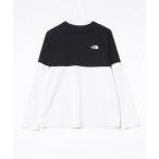 「THE NORTH FACE」 ワンポイント長袖Tシャツ M ホワイト メンズ