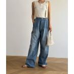 「CANAL JEAN」 「arc」パンツ ONE SIZE ライトインディゴブルー レディース