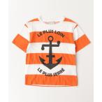 「GUCCI」 「KIDS」ボーダー柄半袖Tシャツ - オレンジ キッズ