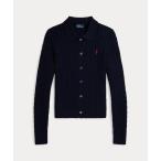 カーディガン ケーブルニット コットン カーディガン レディース