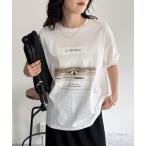 tシャツ シルケットBEACH PHOTO Tシャツ レディース