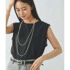 tシャツ 汗染み軽減シフォンノースリーブ/497054 レディース
