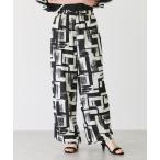 パンツ スカーフプリントパンツ レディース