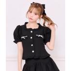 カーディガン 「セット着用可能」「French Girly Collection」パフスリフリルトップス レディース