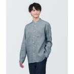 「無印良品」 長袖シャツ L ネイビー メンズ