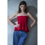 Raisa Knit Top ベアニットペプラムニットTOP レディース