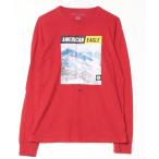 「American Eagle」 長袖Tシャツ S レッド メンズ