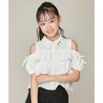 ブラウス シャツ 肩あきティアードフリルブラウス キッズ 子供服 女の子